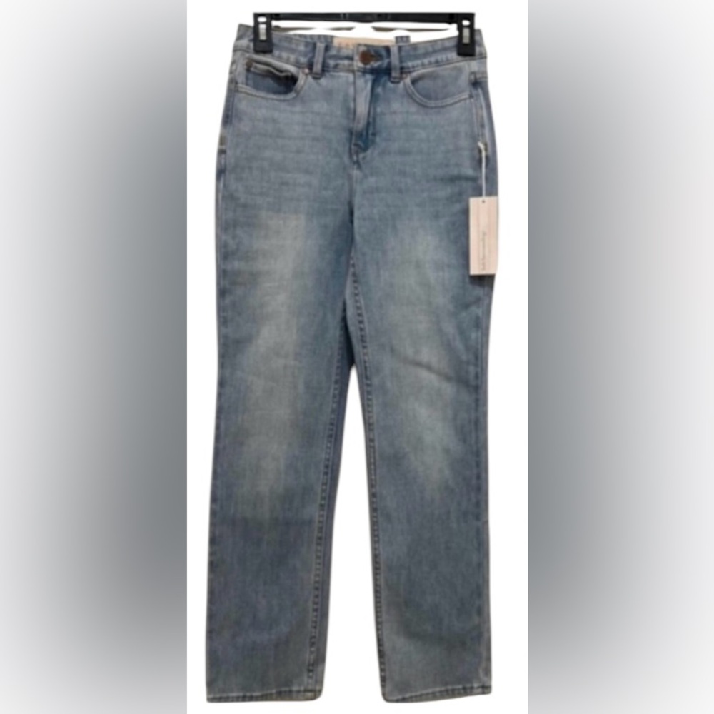 NWT Soft Surroundings women’s 2P Ultimate Denim Straight leg sky washed jeans